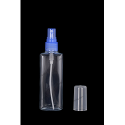 80ml Square Plastic PET Bottle 20/410 Neck with Fine Mist Sprayer for Cosmetics Packaging
