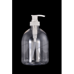 500ml PET Bottle 28/410 Neck with Lotion Pump for Cosmetics Packaging