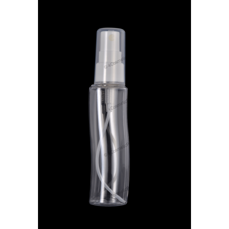 60ml 2oz Plastic PET Bottle 20/410 Neck with Fine Mist Sprayer for Cosmetics Packaging