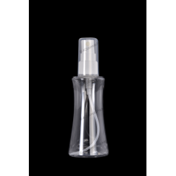 80ml Plastic PET Bottle 24/410 Neck with Fine Mist Sprayer for Cosmetics Packaging