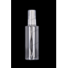 50ml Plastic PET Cylinder Bottle 20/410 Neck with Fine Mist Sprayer for Cosmetics Packaging