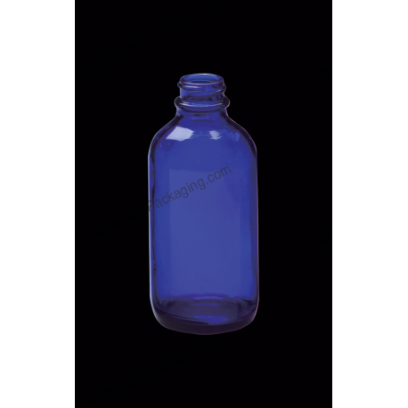 4oz Boston Round Cobalt Blue Glass Bottle