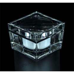 100g square acrylic cream jar for cosmetics packaging