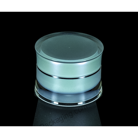 50g Slanted Acrylic Jar for Cosmetic Cream Packaging