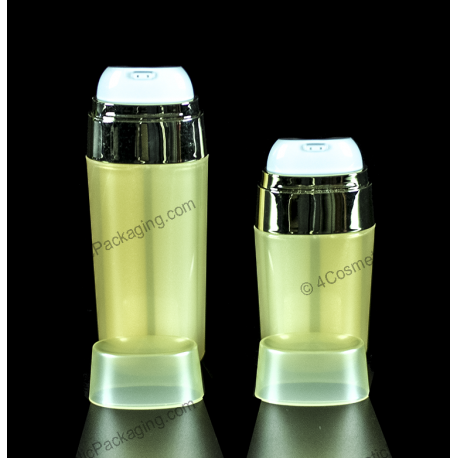 Dual 30ml Oval Shape Plastic PP Airless Bottle Container for Cosmetic Packaging Dual 30ml Oval Shape Plastic PP Airless Bottle Container for Cosmetic Packaging
