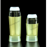 Dual 30ml Oval Shape Plastic PP Airless Bottle Container for Cosmetic Packaging