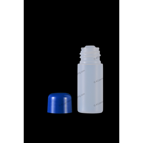 15ml Plastic HDPE Bottle with Orifice Reducer and Screw On Cap for Cosmetics Packaging