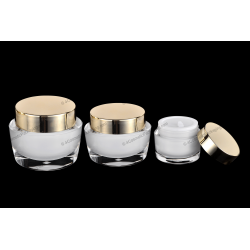 15g 30g 50g Oval Plastic Acrylic Jar for Cosmetics Cream Packaging